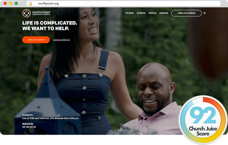 North Point Community Church is one of Church Juice's 2023 Best Church Websites
