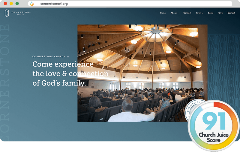 Cornerstone Church is one of Church Juice's 2023 Best Church Websites