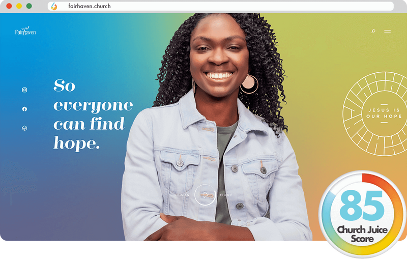 Fairhaven Church is one of Church Juice's 2023 Best Church Websites