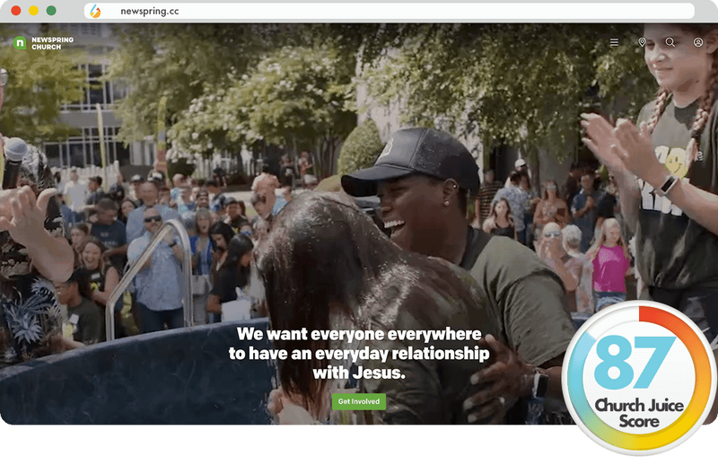 NewSpring Church is one of Church Juice's 2023 Best Church Websites