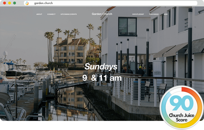 Garden Church is one of Church Juice's 2023 Best Church Websites